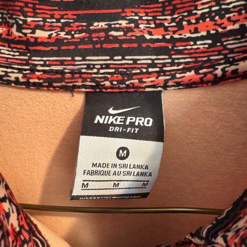 Nike Pro Dri-FIT Red and Black Top, medium - Picture 2 of 7